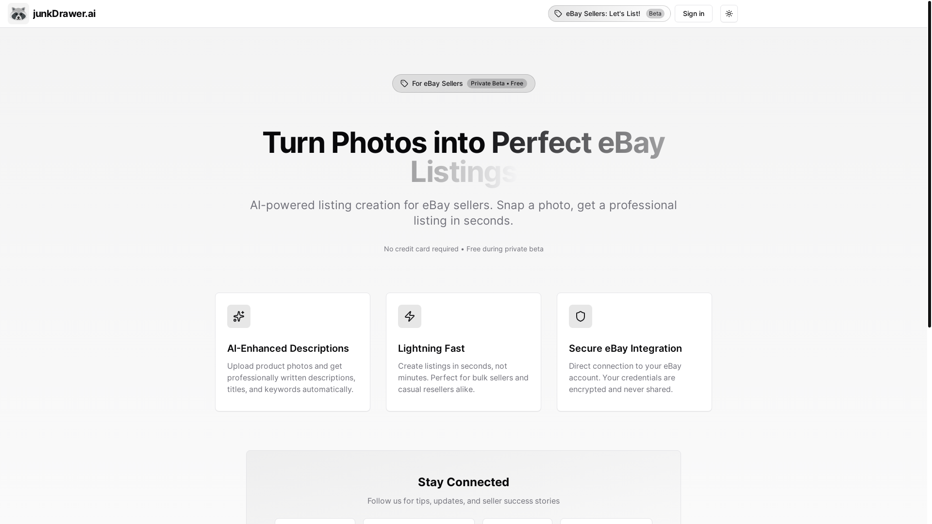 website screenshot of https://letslist.ai/