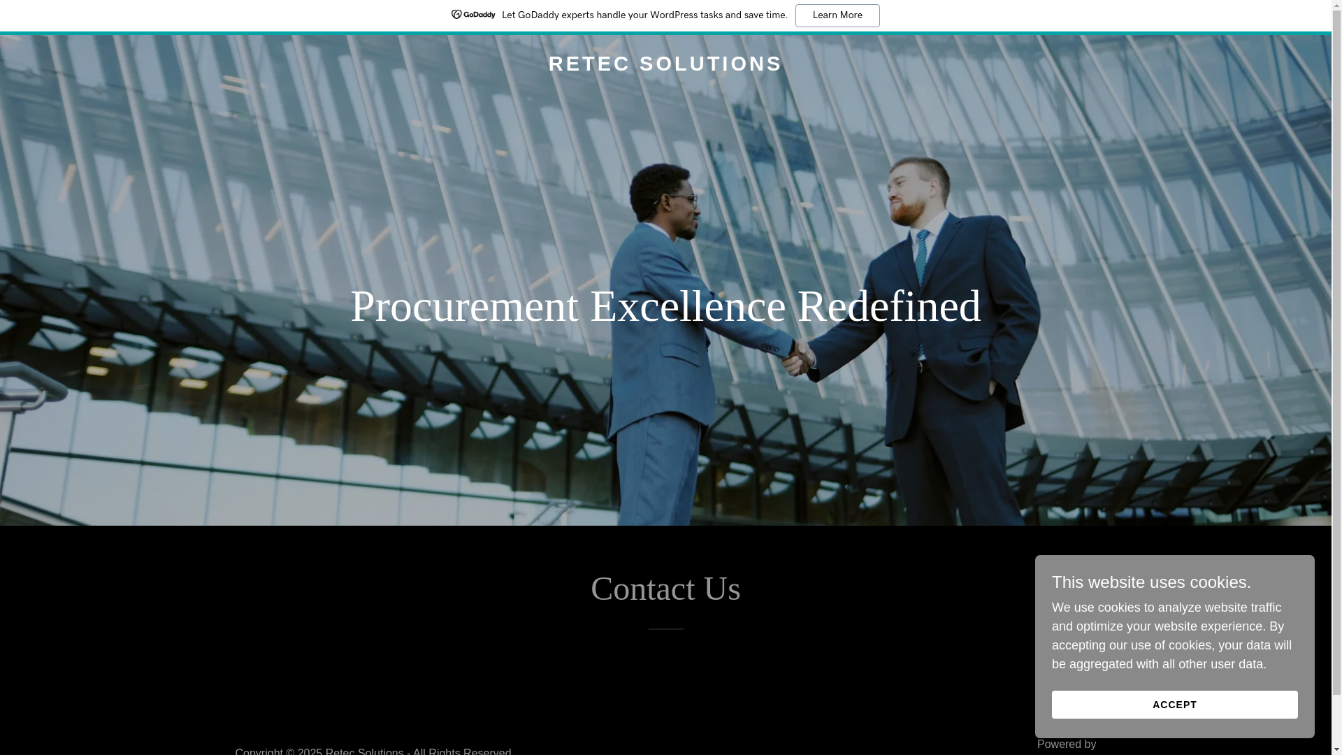website screenshot of https://retecsolutions.co.za/