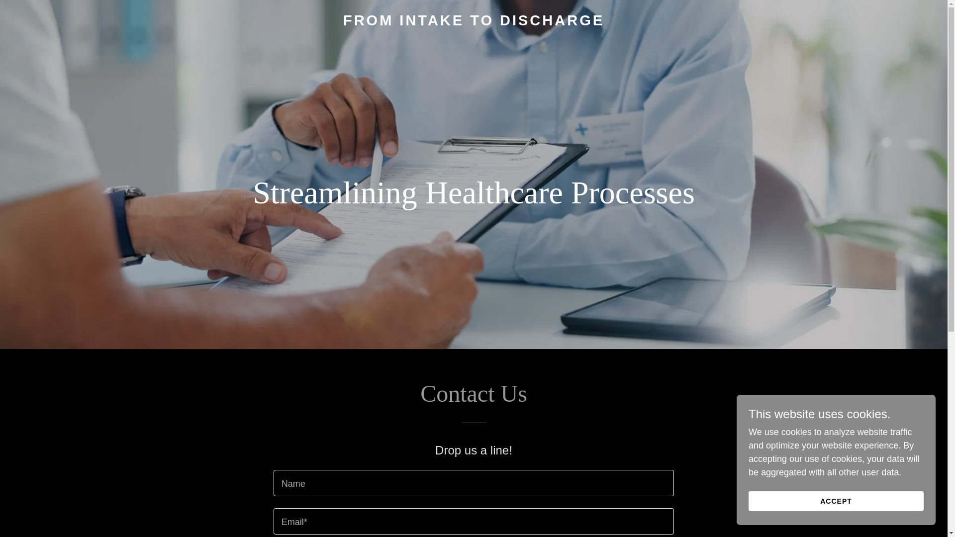 website screenshot of https://fromintaketodischarge.com/