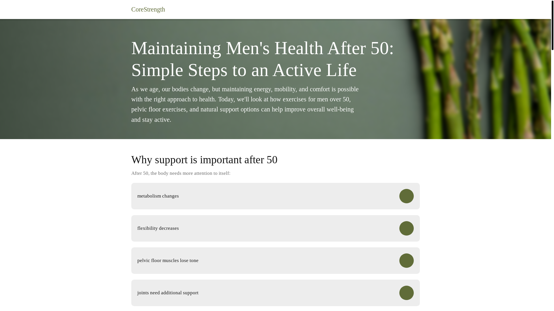 website screenshot of https://corestrengthq.info/