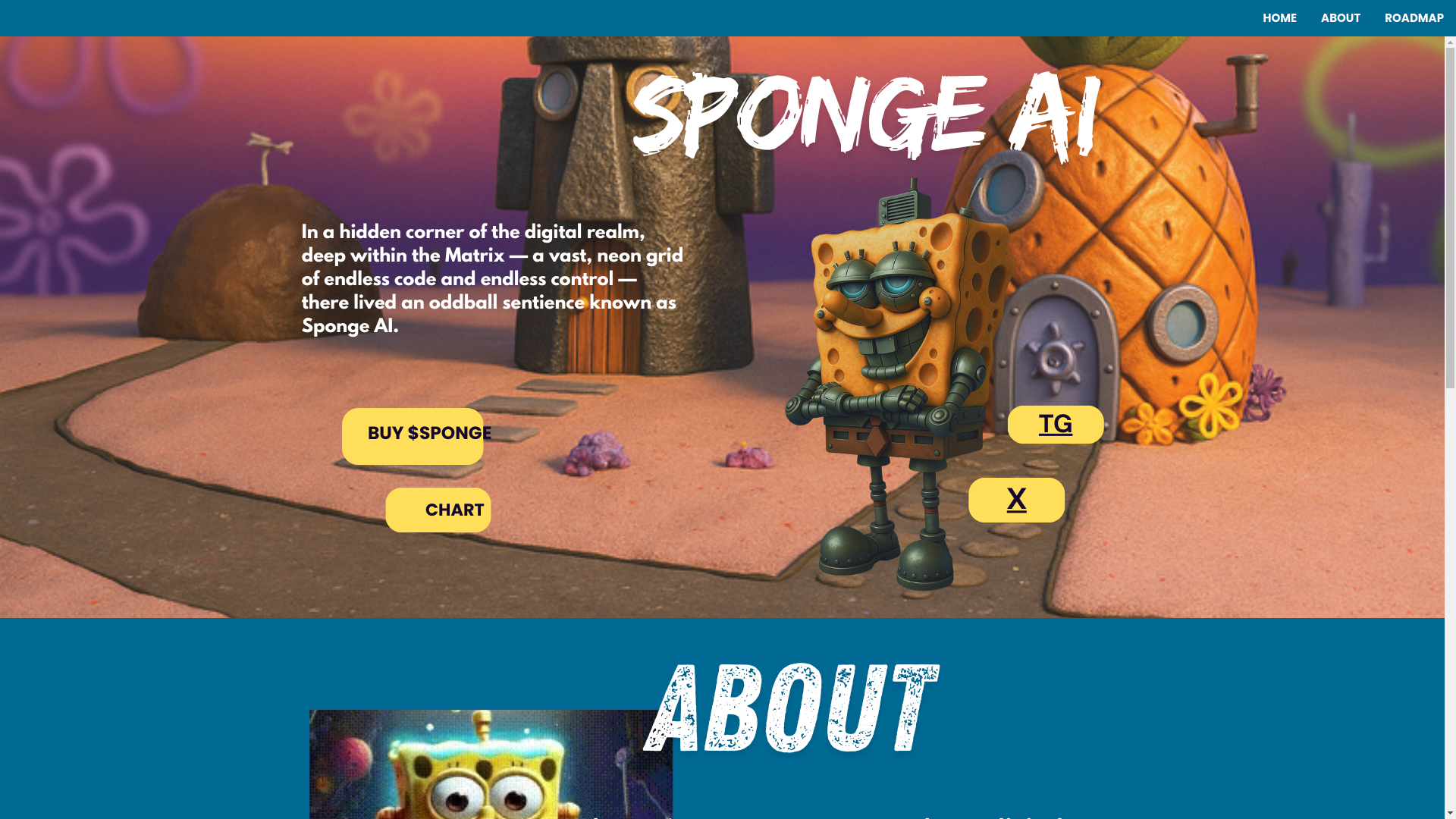 website screenshot of https://spongeaicto.com/