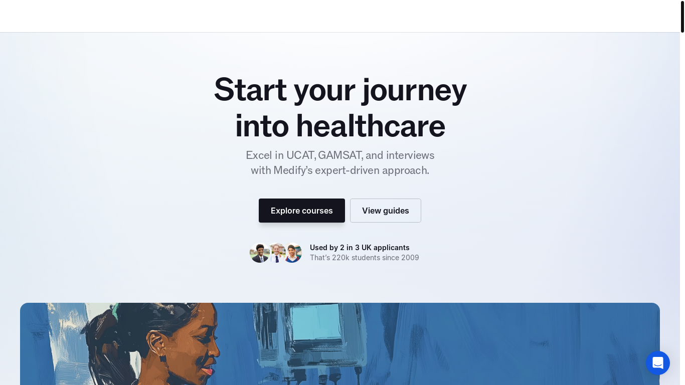 website screenshot of https://app.medify.co/