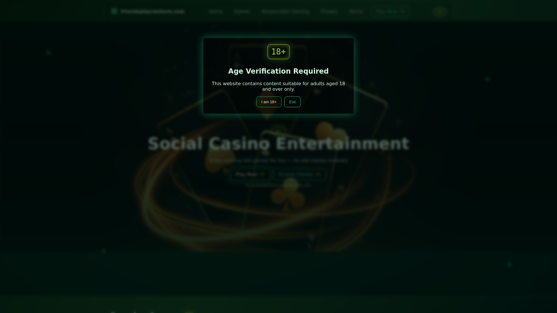 website screenshot of https://friendsplayventure.com/