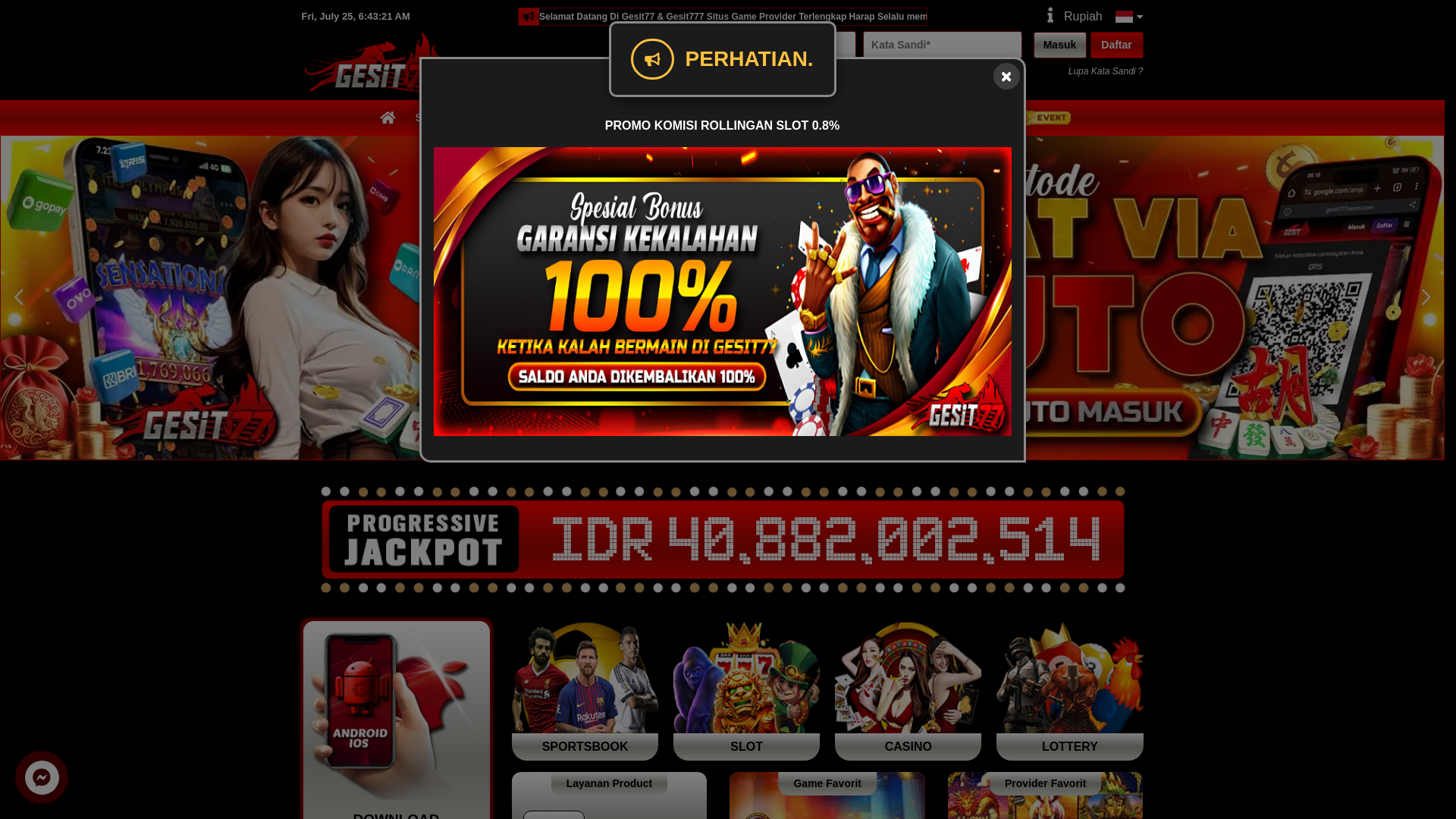 website screenshot of https://cuanbarenggesit77.com/