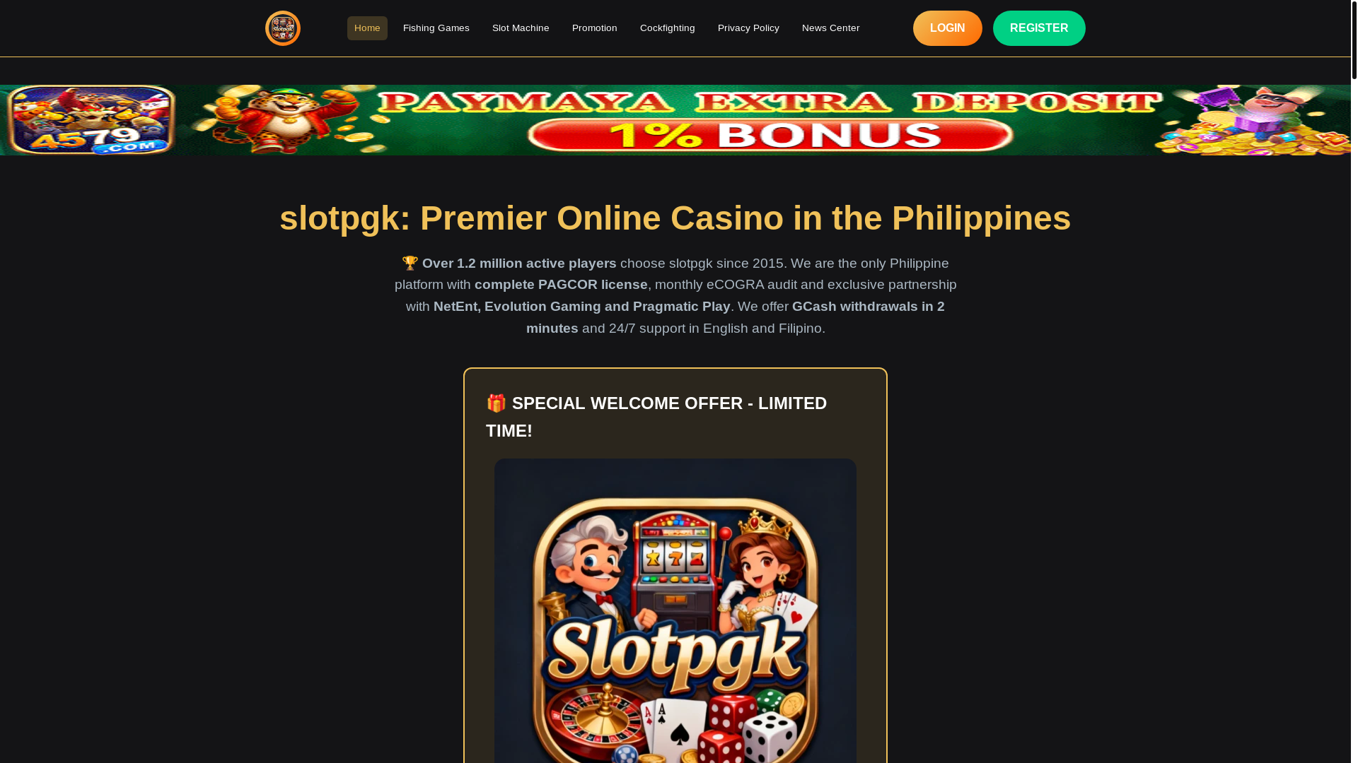 website screenshot of https://slotpgkph.com/