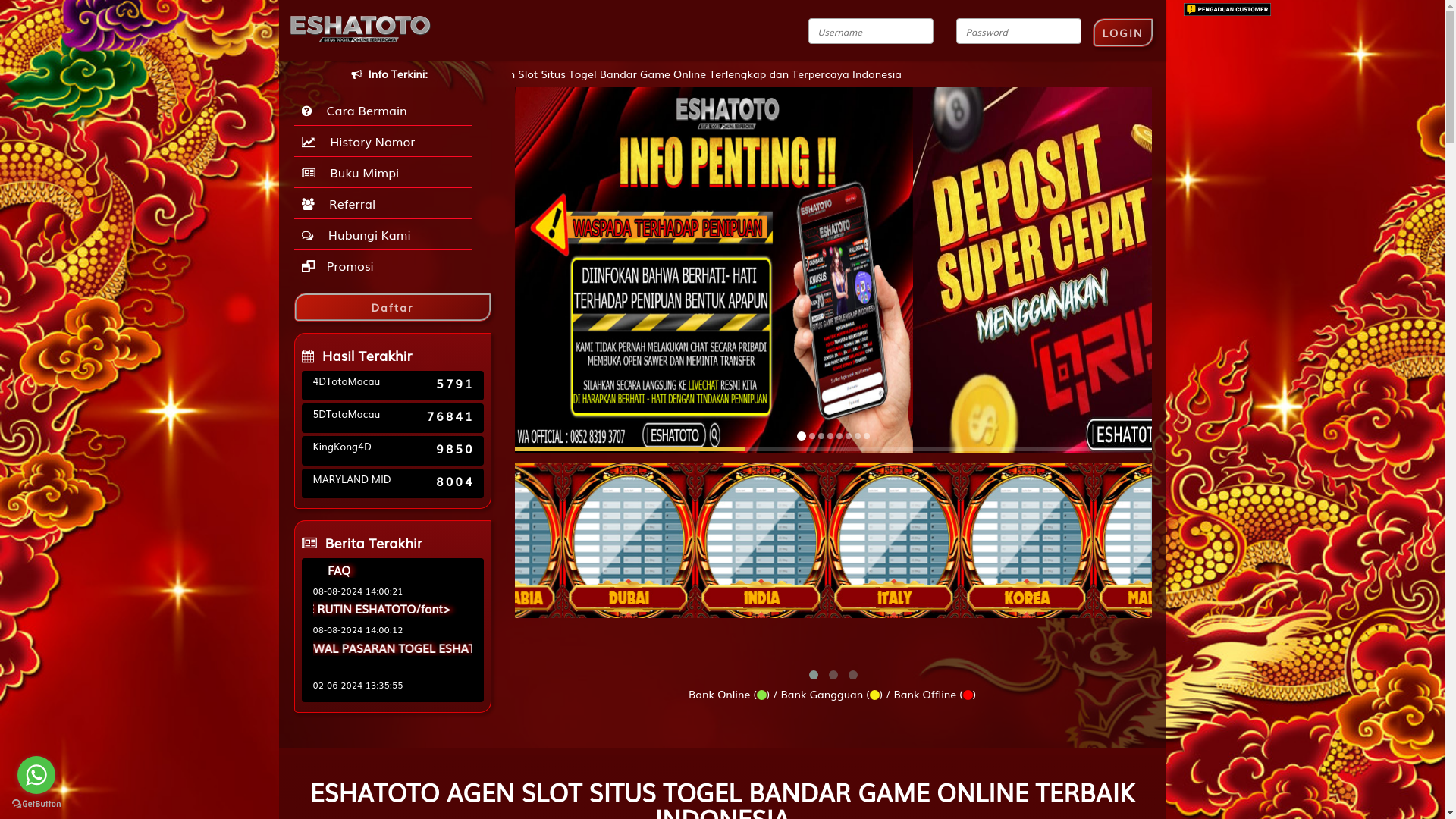 website screenshot of https://eshaplay27.site/