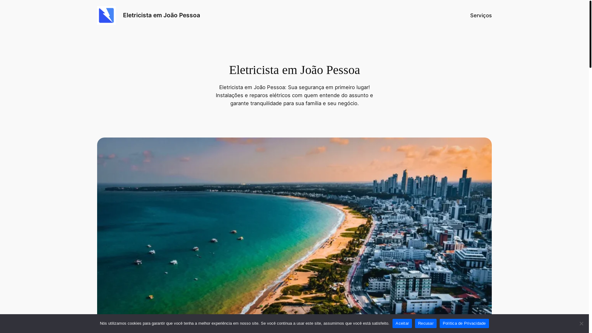 website screenshot of https://eletricistaemjoaopessoa.online/