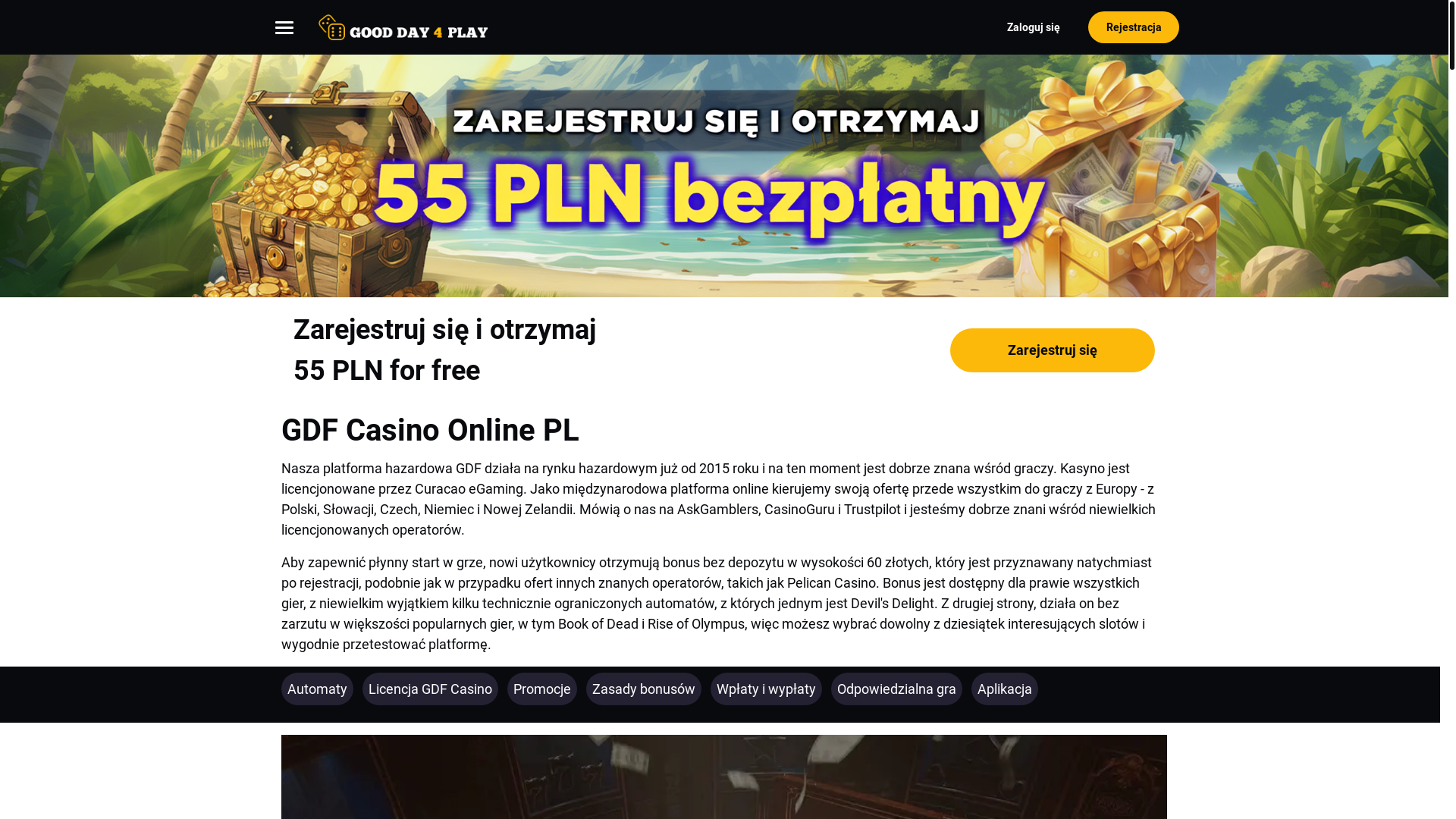 website screenshot of https://gdf-play-casino.pl/