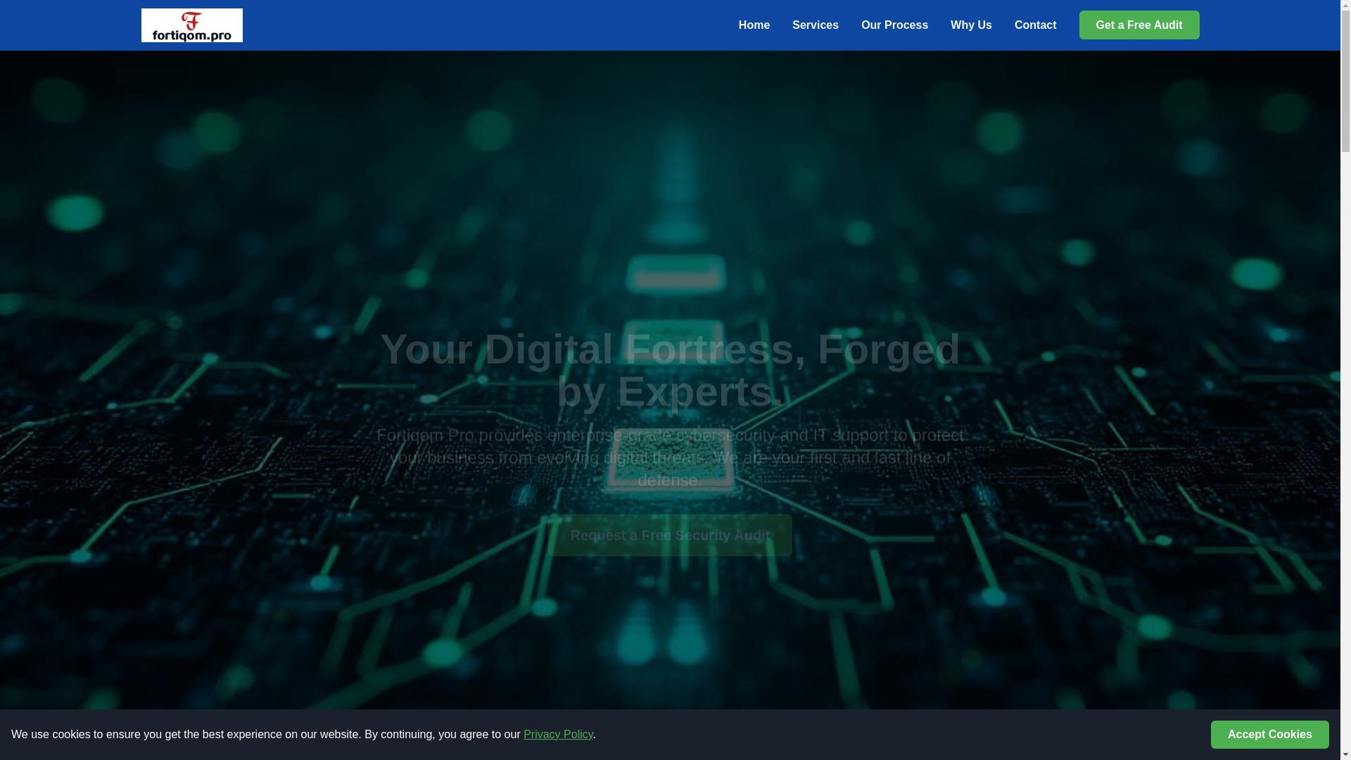 website screenshot of https://fortiqom.pro/