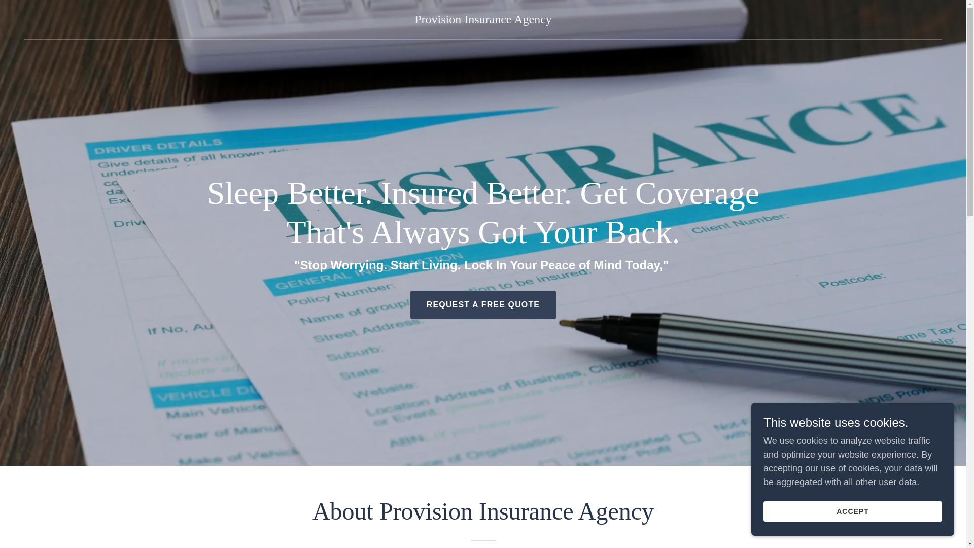 website screenshot of https://provision-ins.com/