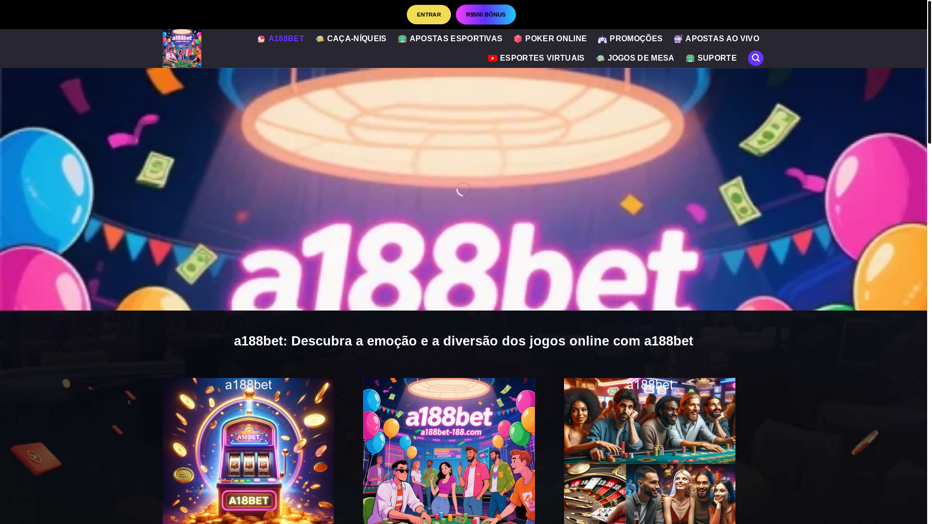 website screenshot of https://a188bet-188.com/