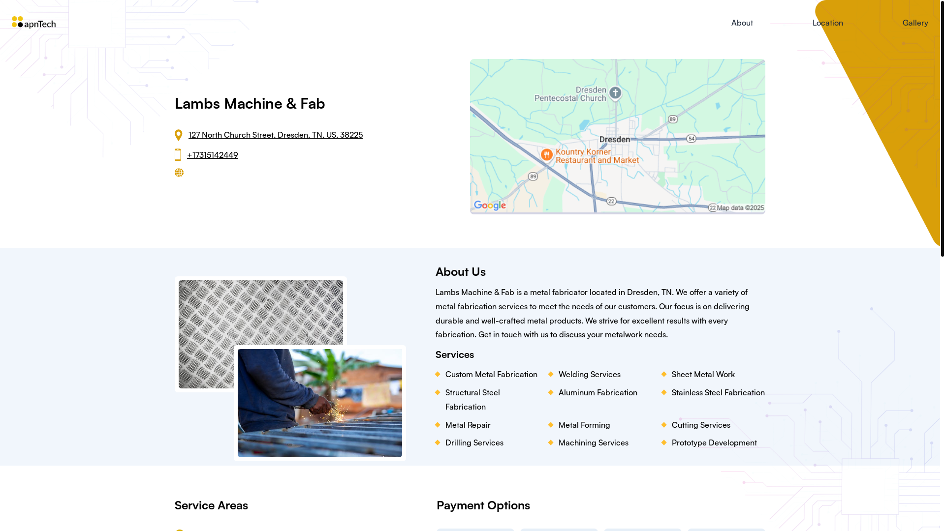 website screenshot of https://lambsmachinefab.online/