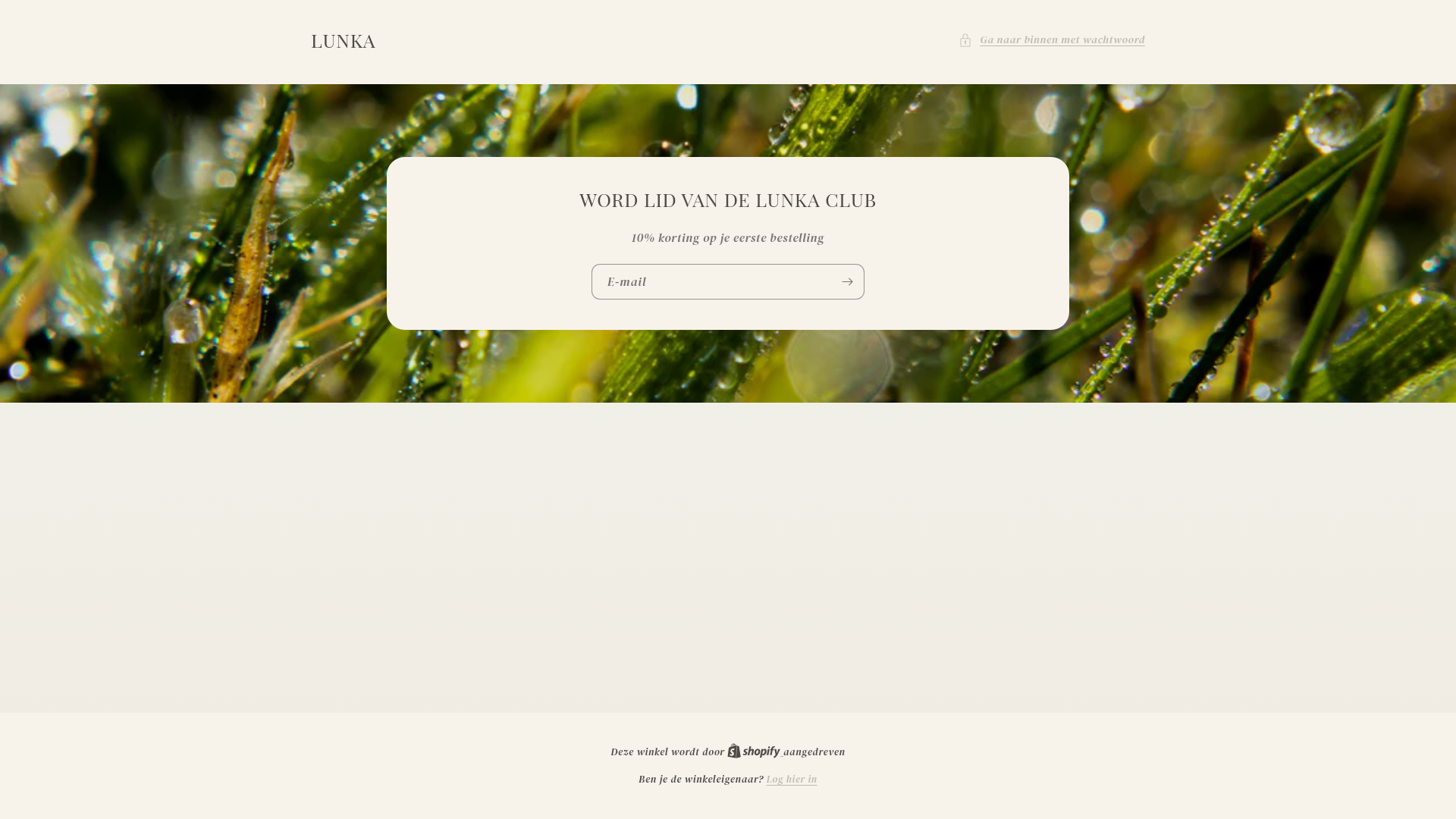 website screenshot of https://www.lunka.nl