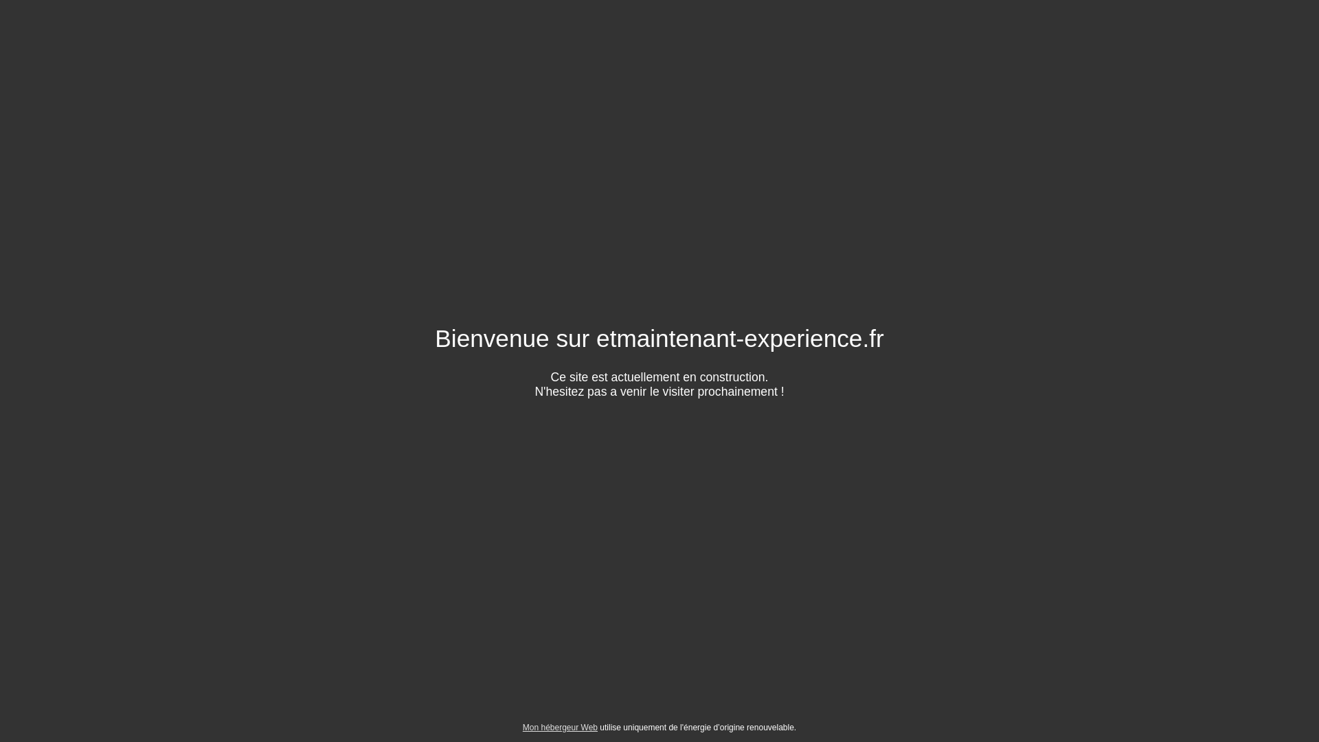 website screenshot of https://etmaintenant-experience.fr/