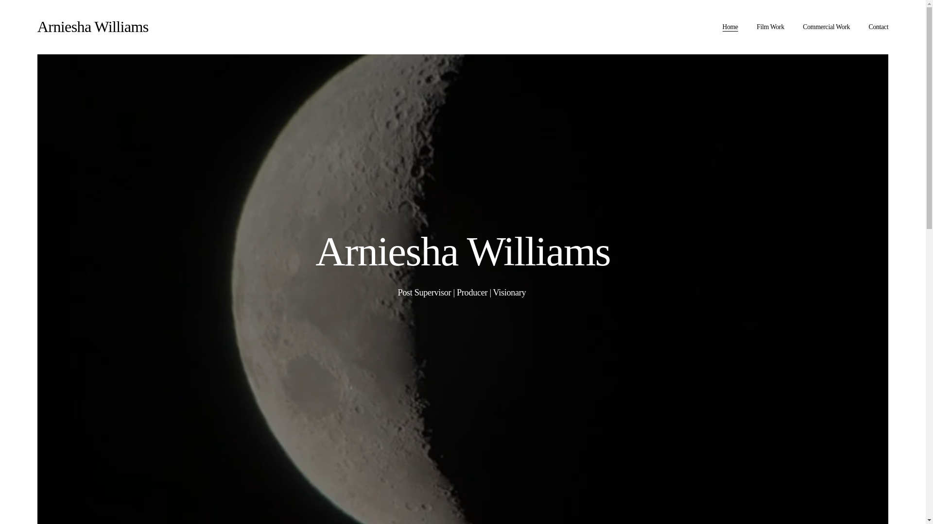 website screenshot of https://arnieshawilliams.com/