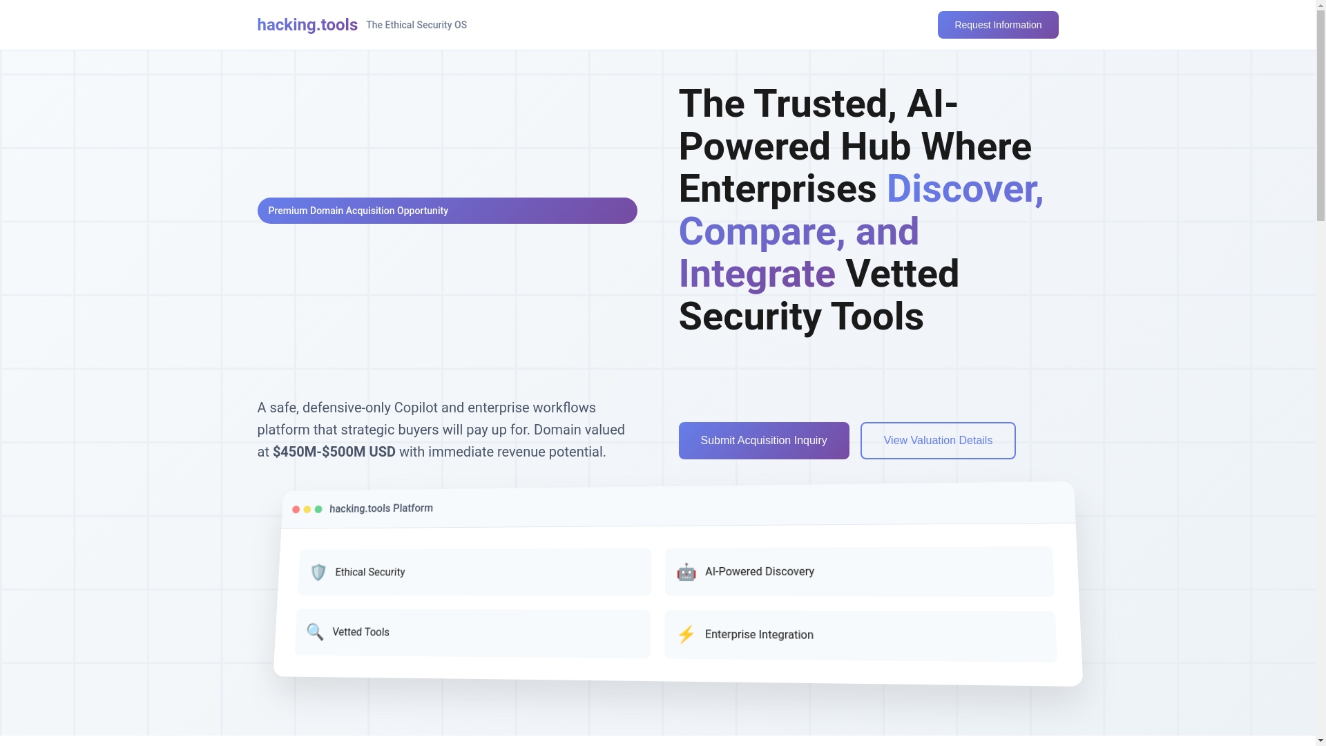website screenshot of https://hacking-tools.pages.dev/