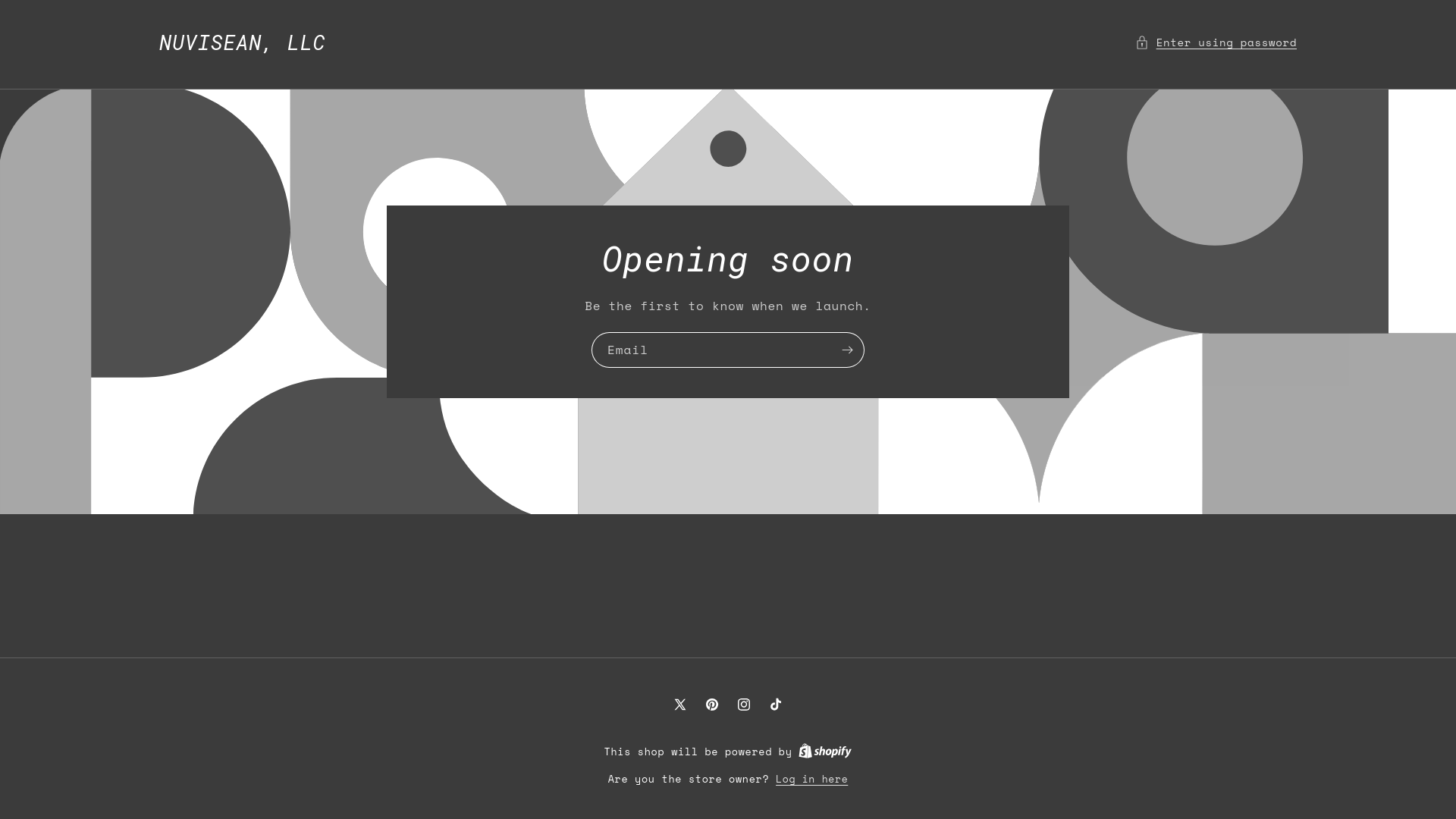 website screenshot of https://nuvisean.store/