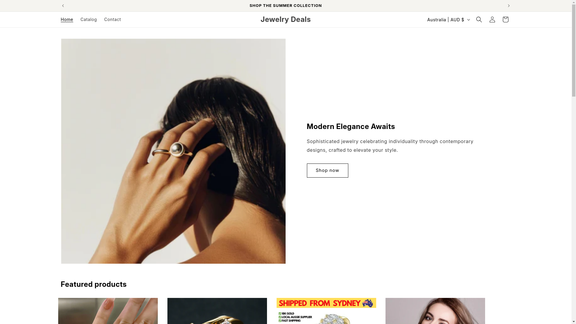 website screenshot of https://jewelrydealsonlinestore.com/