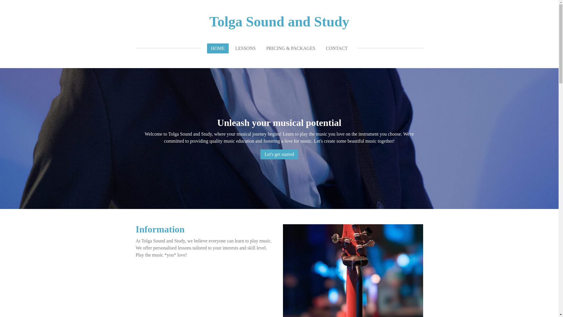 website screenshot of https://tolga-sound-and-study.com/