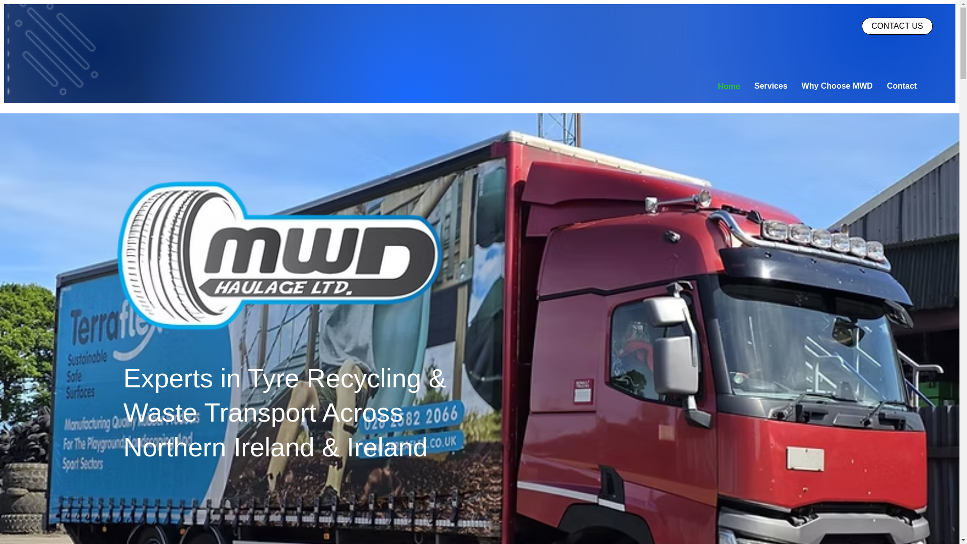 website screenshot of https://mwdhaulage.com/