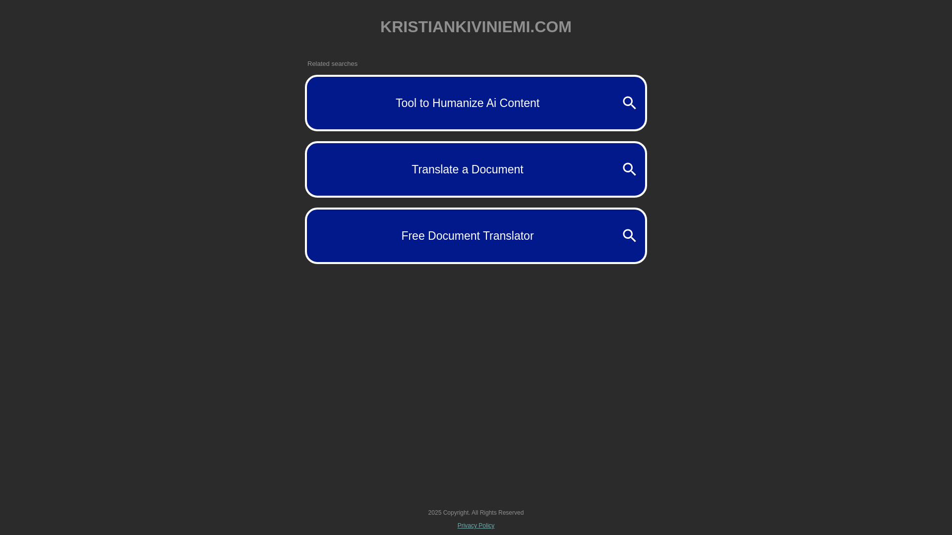 website screenshot of https://kristiankiviniemi.com/