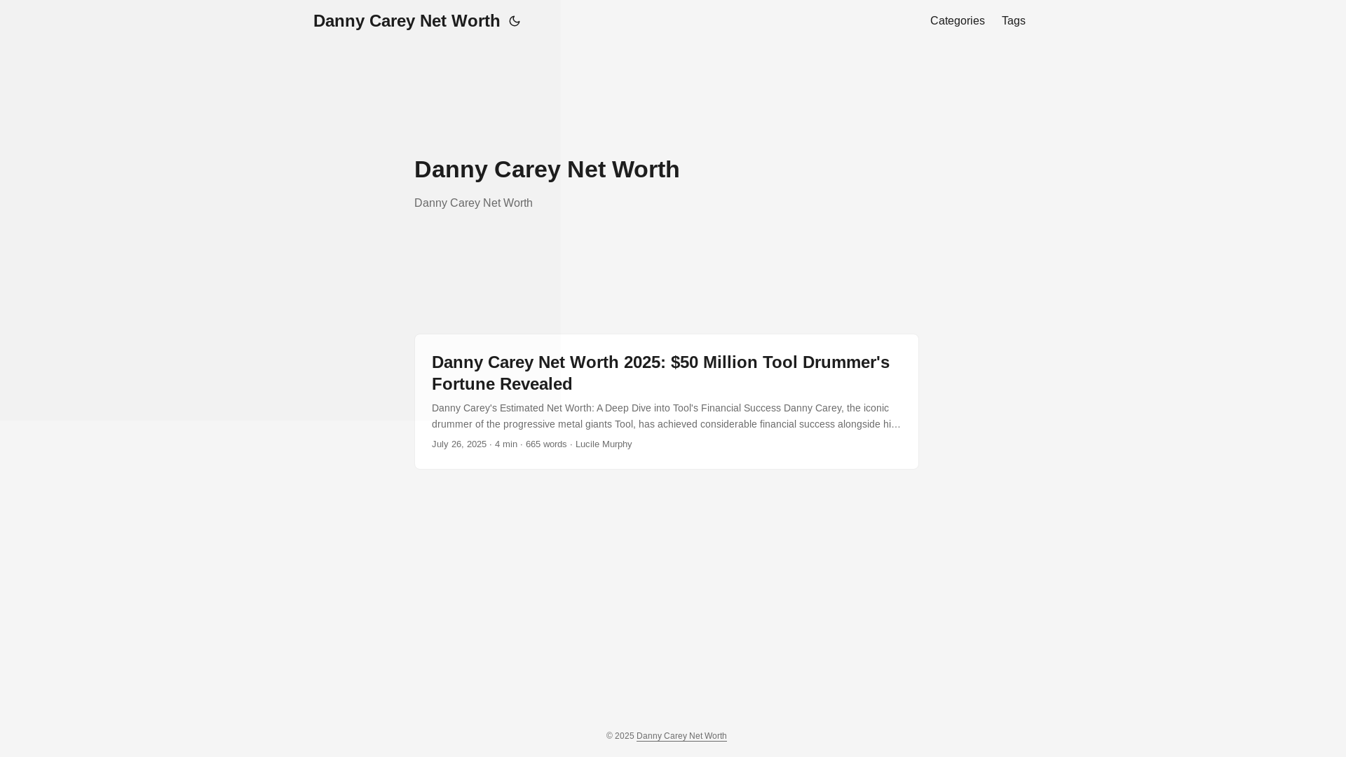 website screenshot of https://danny-carey-net-worth20250827.pages.dev/