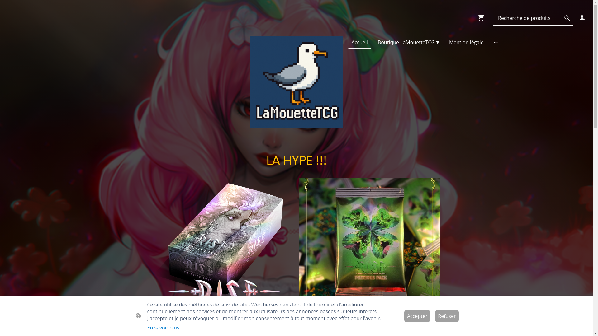 website screenshot of https://lamouettetcg.fr/