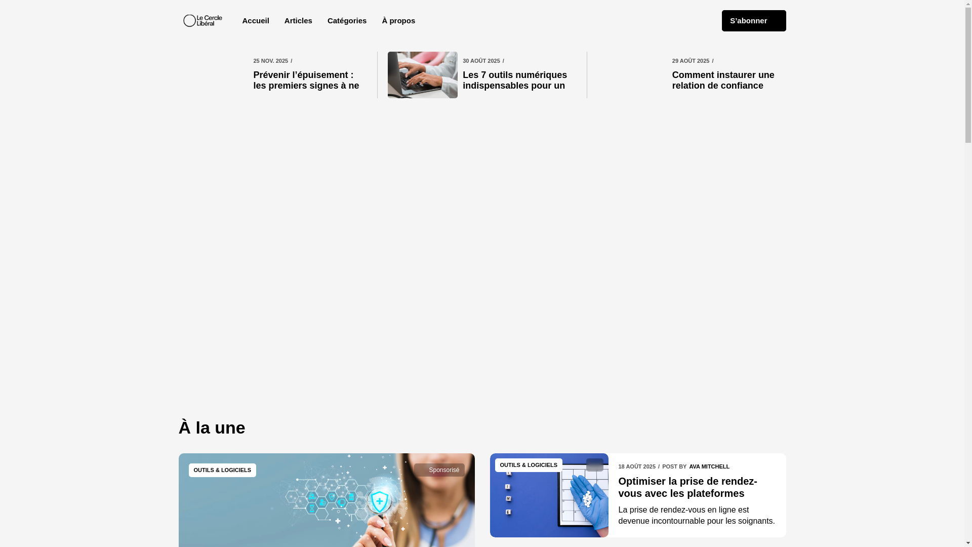 website screenshot of https://lecercleliberal.fr/
