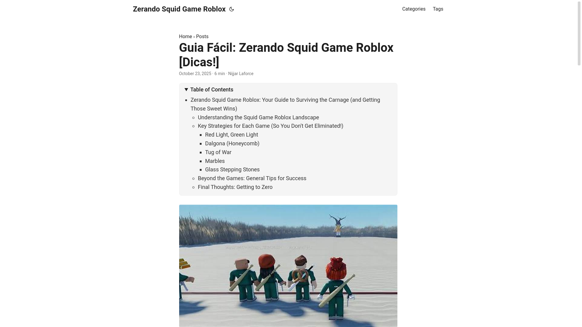 website screenshot of https://zerando-squid-game-roblox.pages.dev/