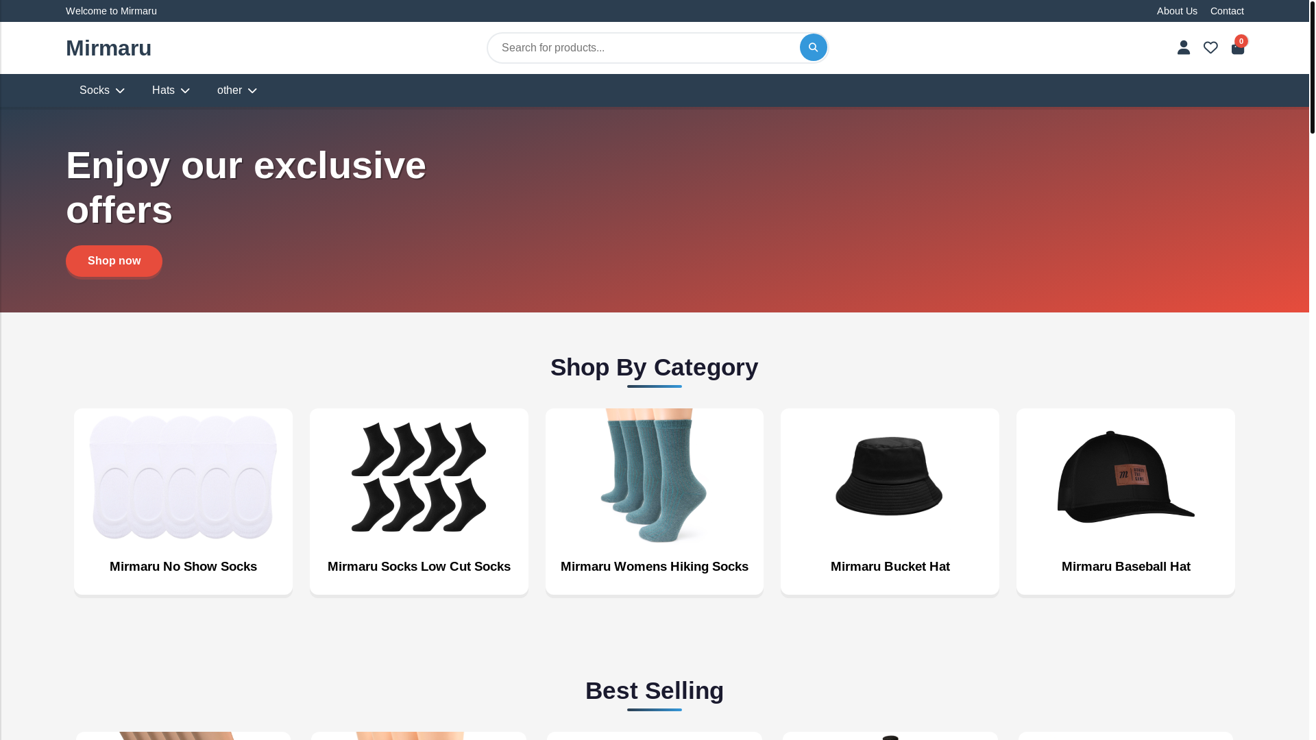 website screenshot of https://miafindsmirma.shop/