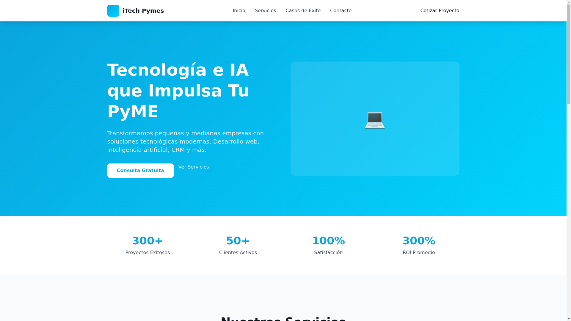 website screenshot of https://itechpymes.pages.dev/