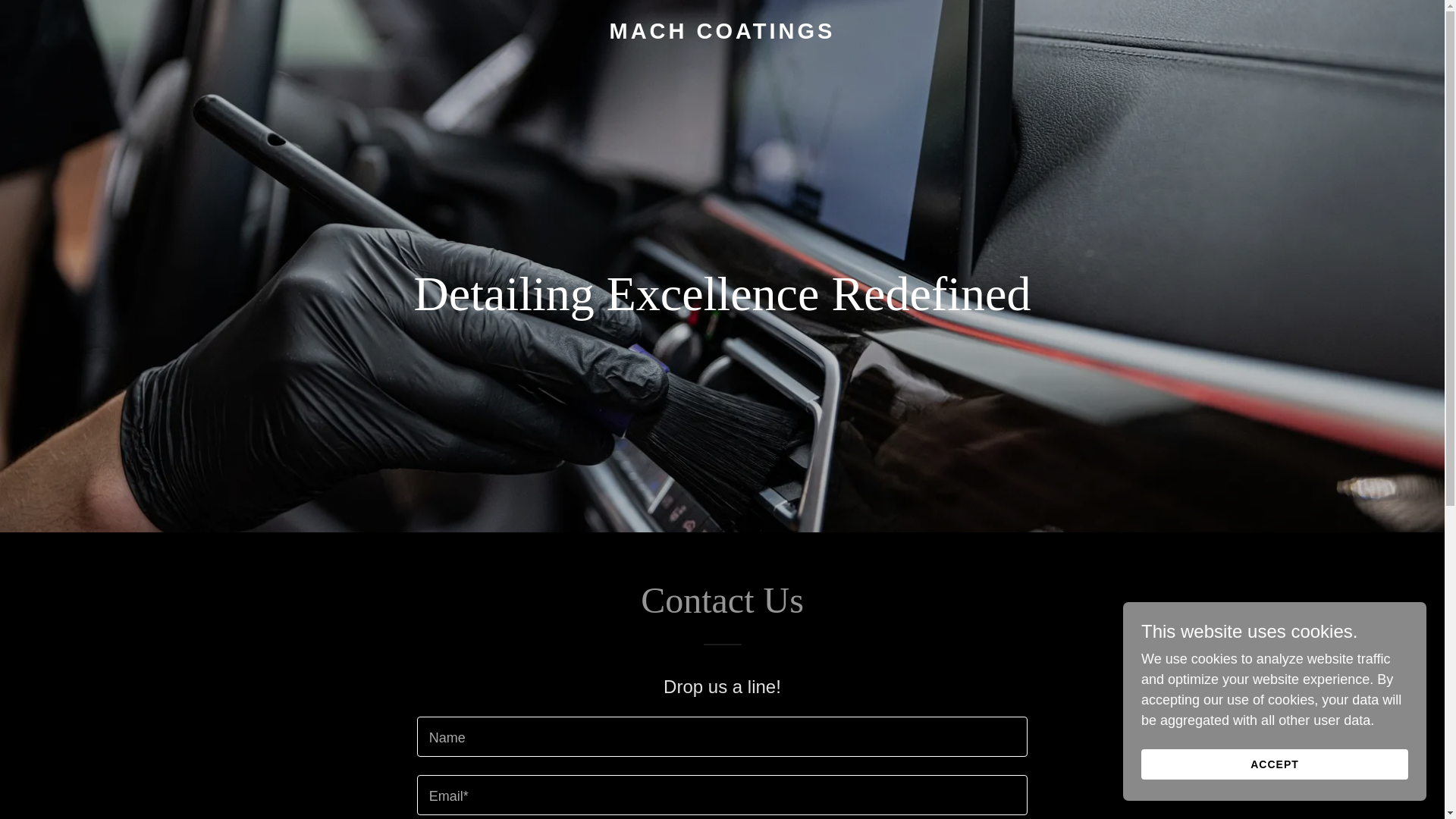 website screenshot of https://machcoats.com/