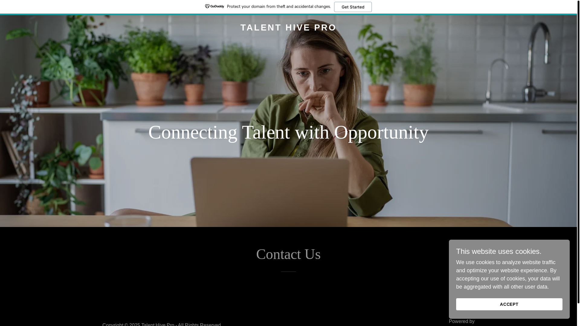 website screenshot of https://talenthivepro.co.in/
