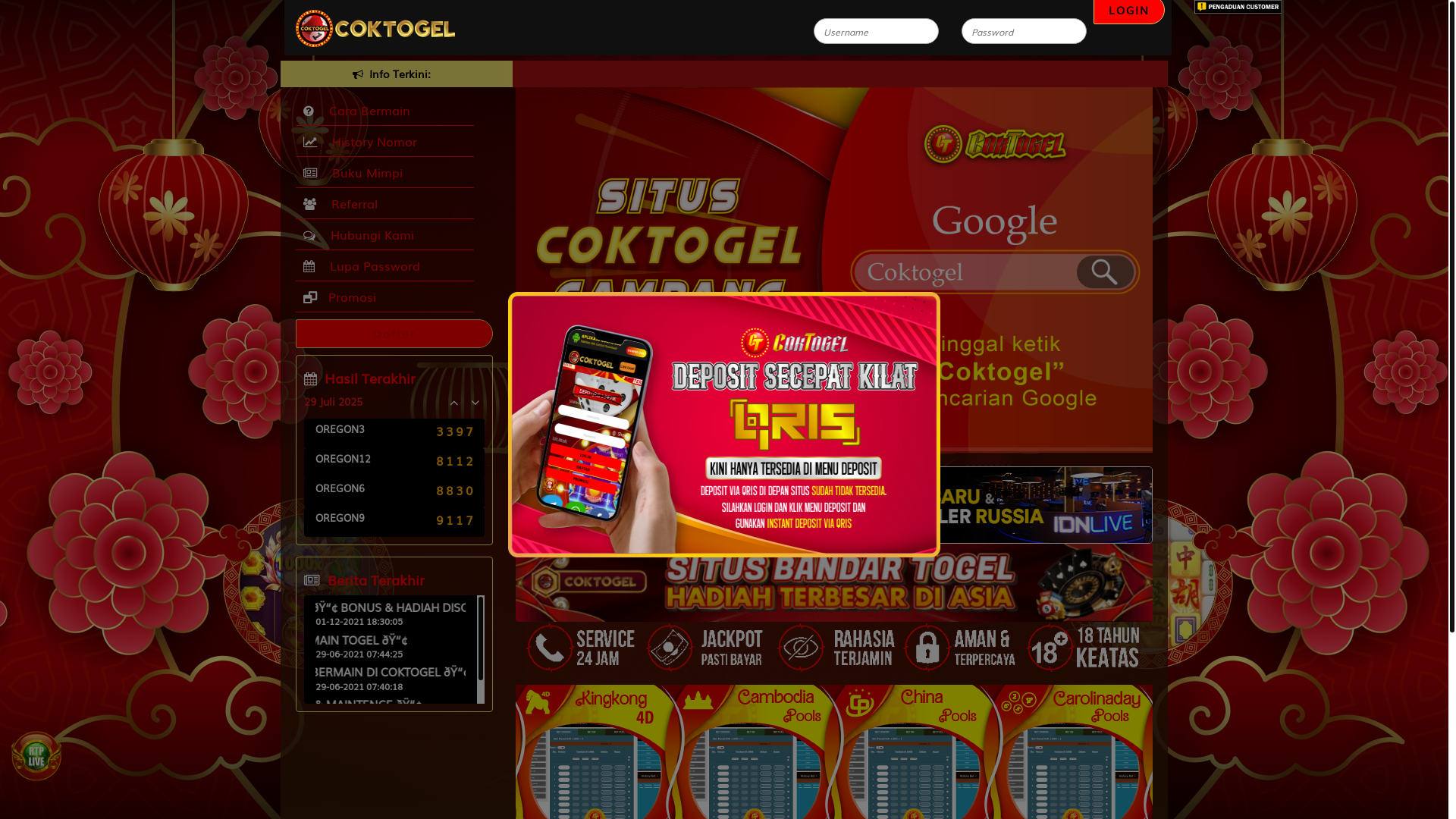 website screenshot of https://cokgampangjp.com/