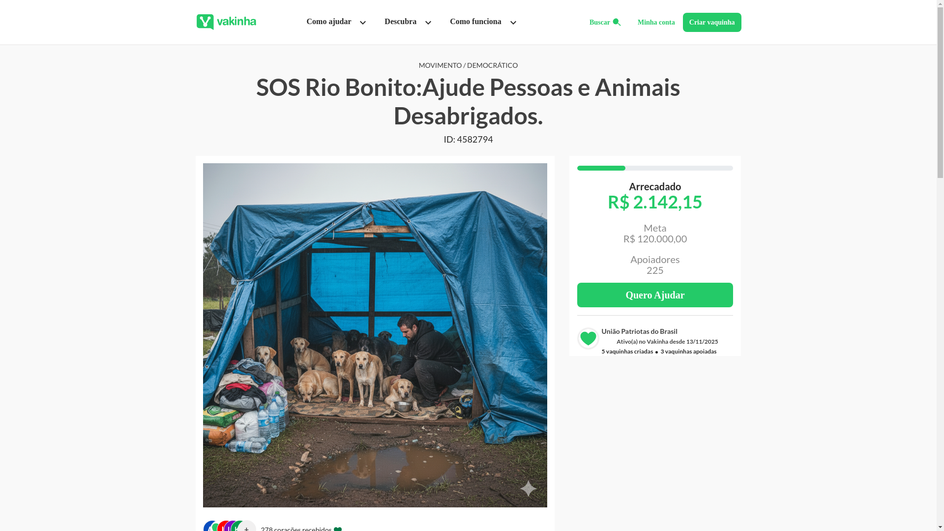 website screenshot of https://vakinhaprojet.pages.dev/