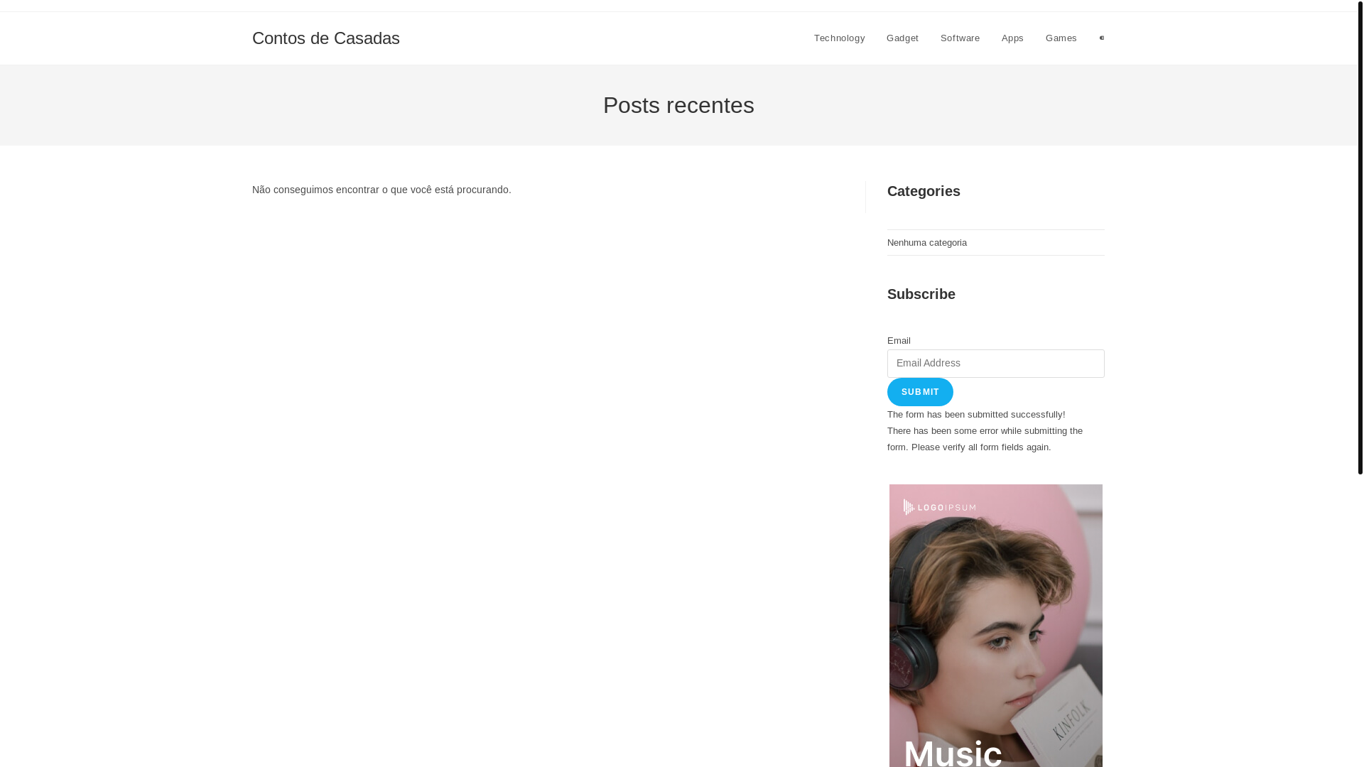 website screenshot of https://contosdecasadas.com.br/