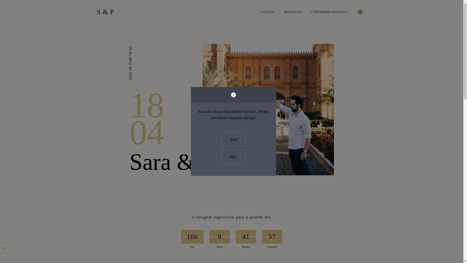 website screenshot of https://sara-pedro.com.br/