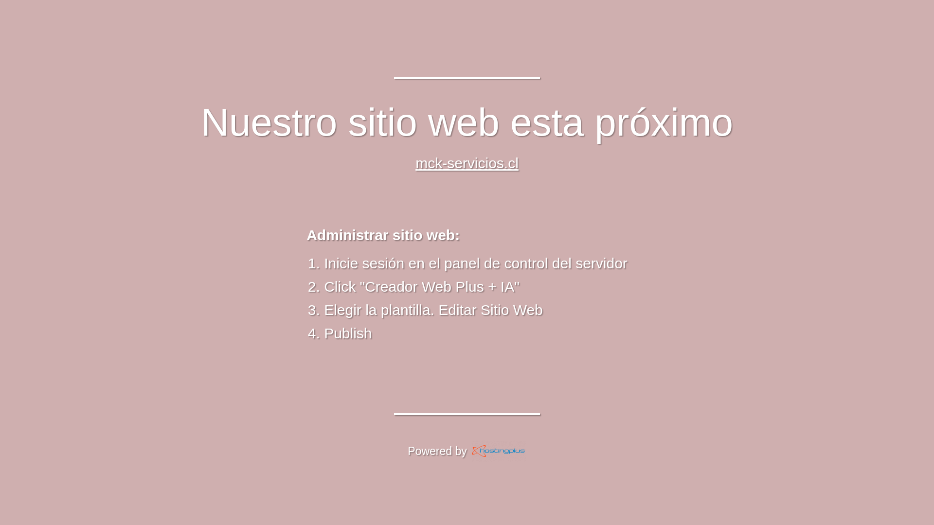 website screenshot of https://mck-servicios.cl/