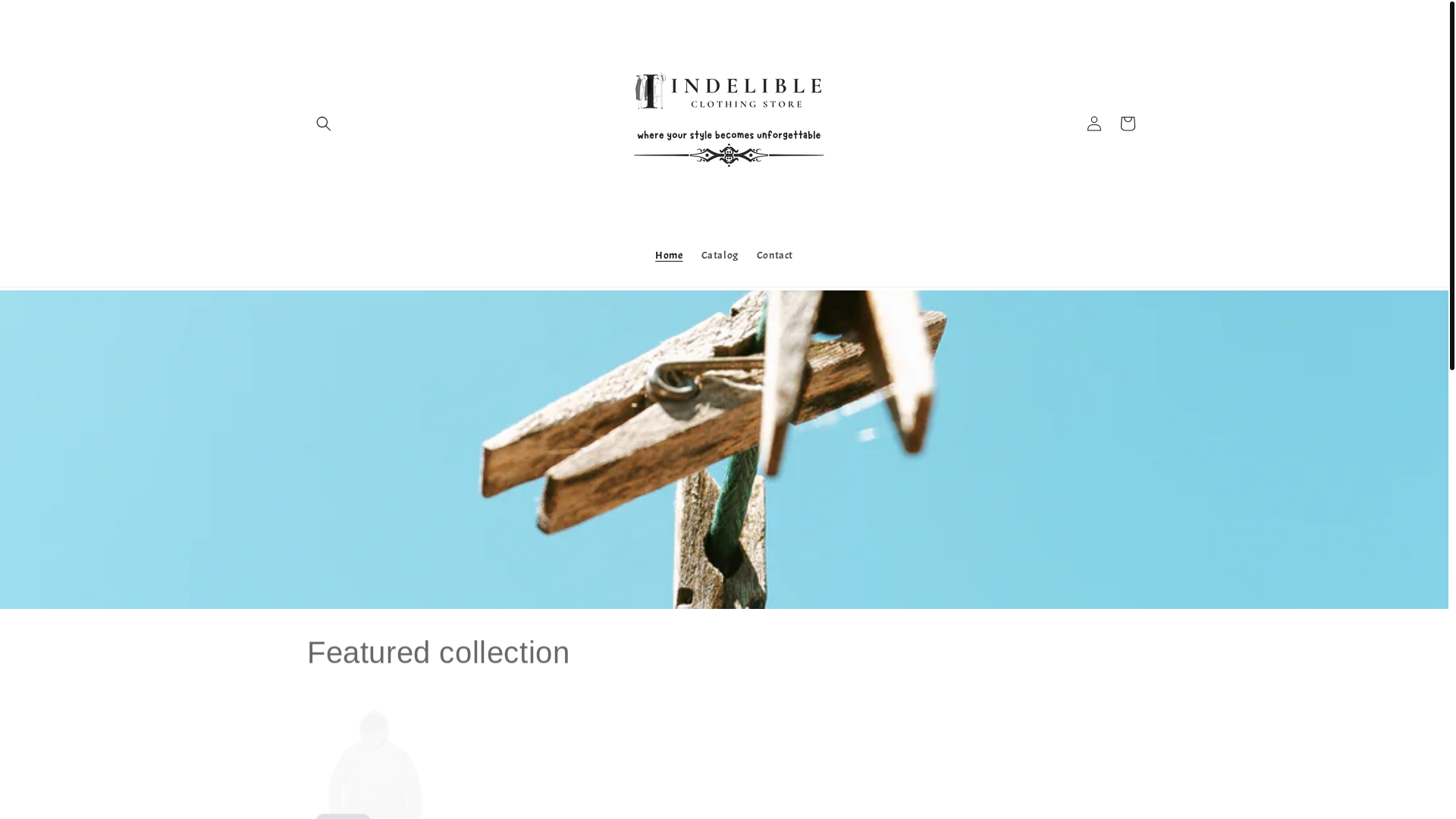 website screenshot of https://indeliblestore.com/