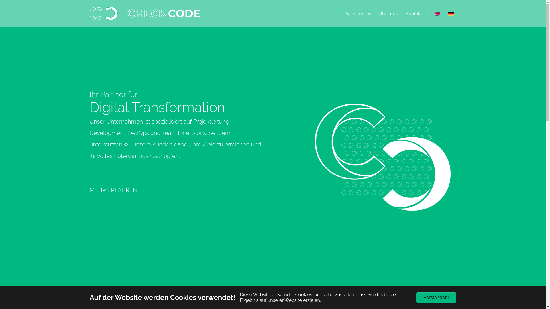 website screenshot of https://checkcode.eu/