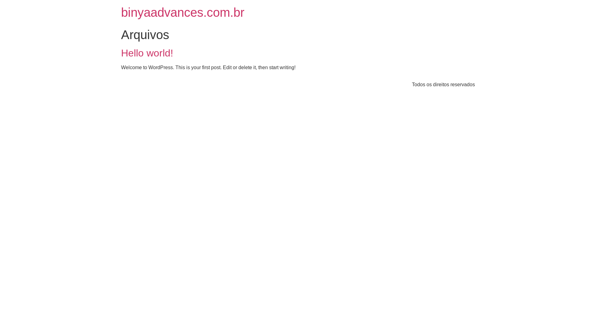 website screenshot of https://binyaadvances.com.br/