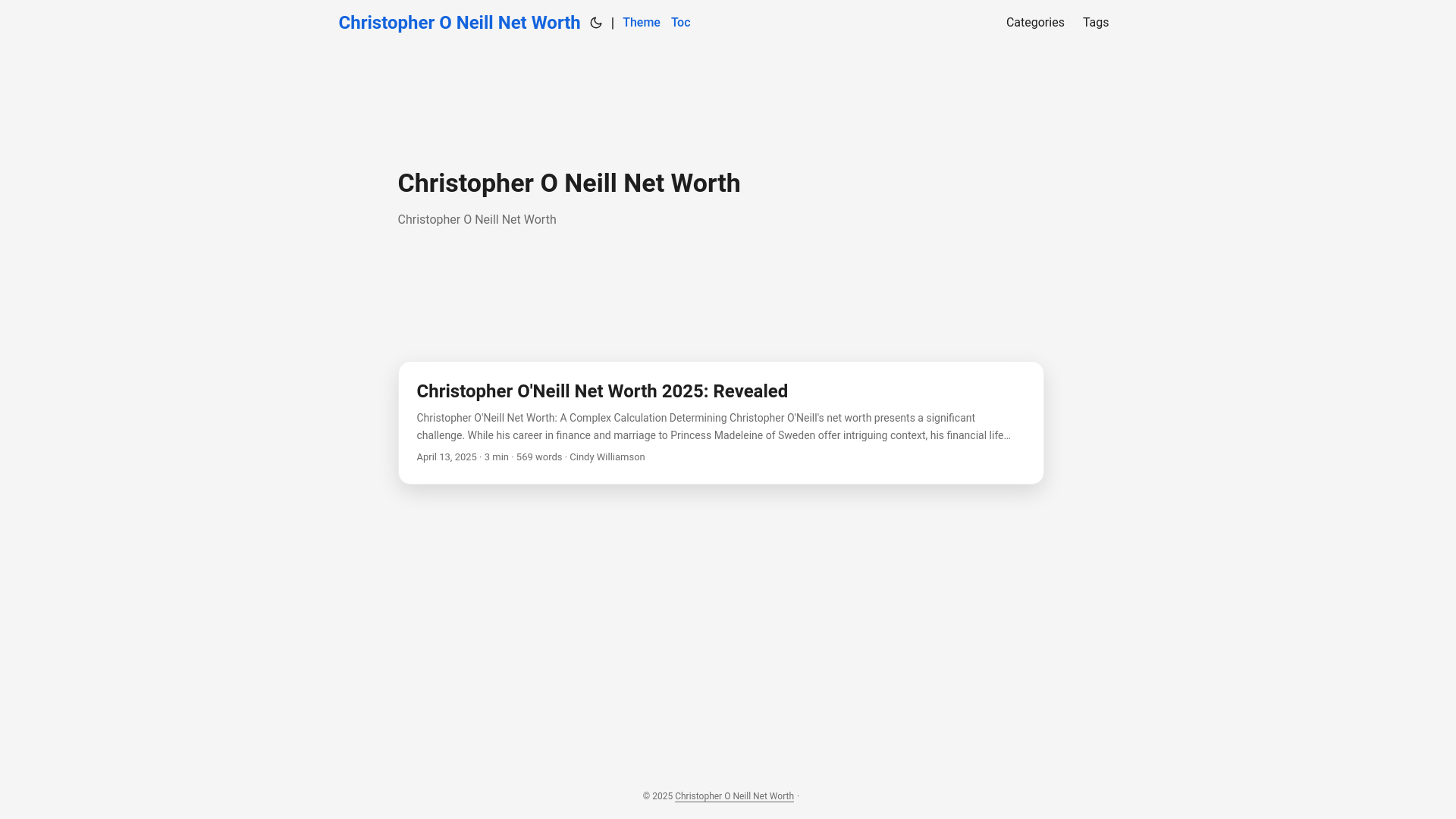 website screenshot of https://christopher-o-neill-net-worth20250907.pages.dev/
