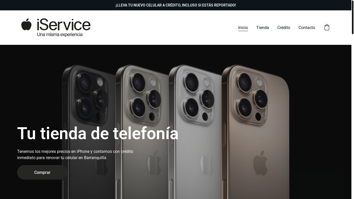 website screenshot of https://iservicebqsas.com/