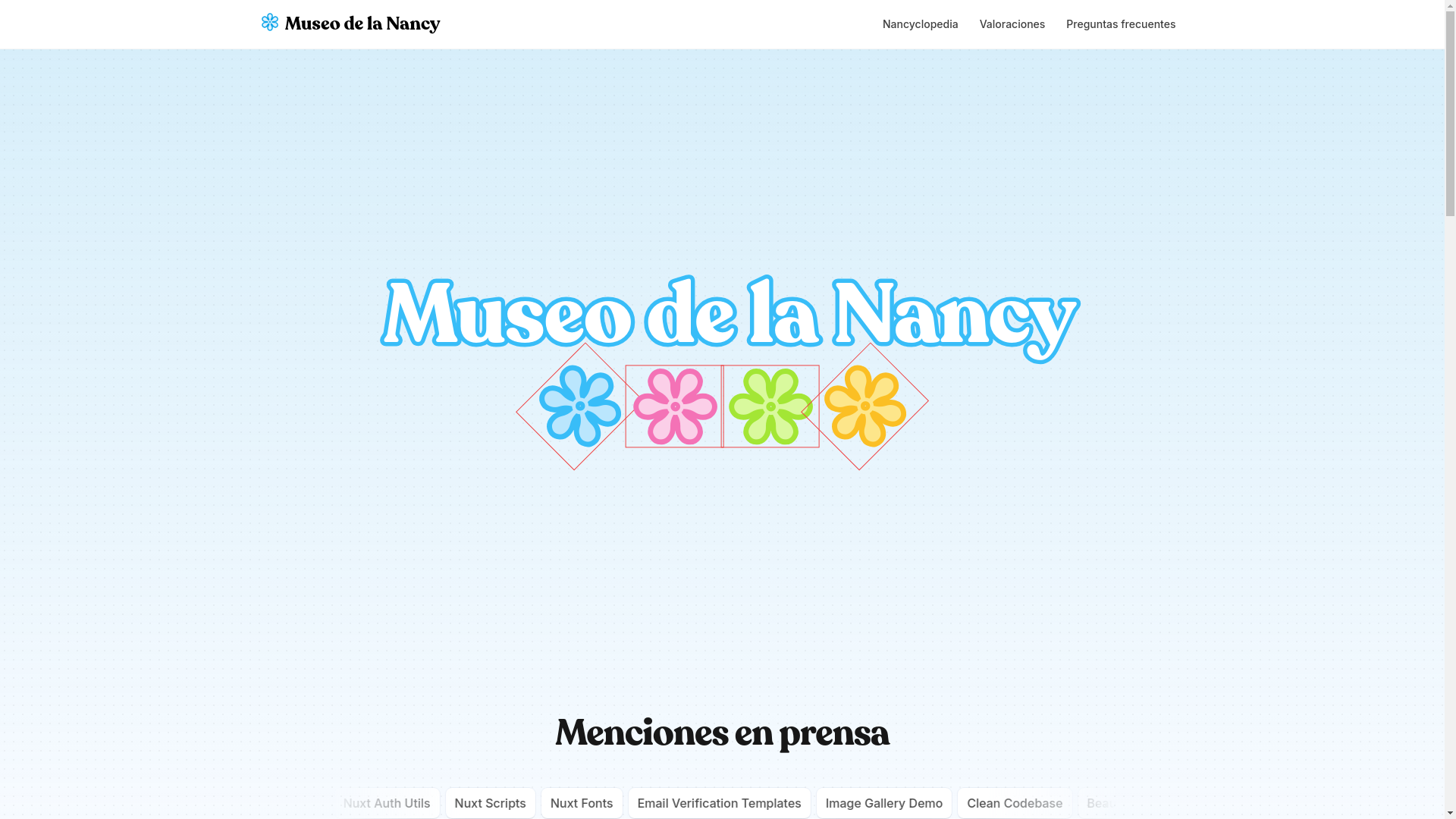 website screenshot of https://nancyclopedia.pages.dev/