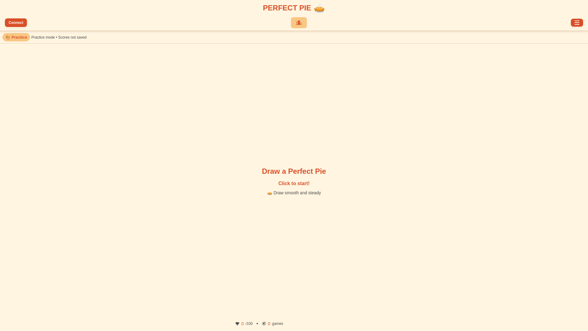 website screenshot of https://perfectpie.xyz/
