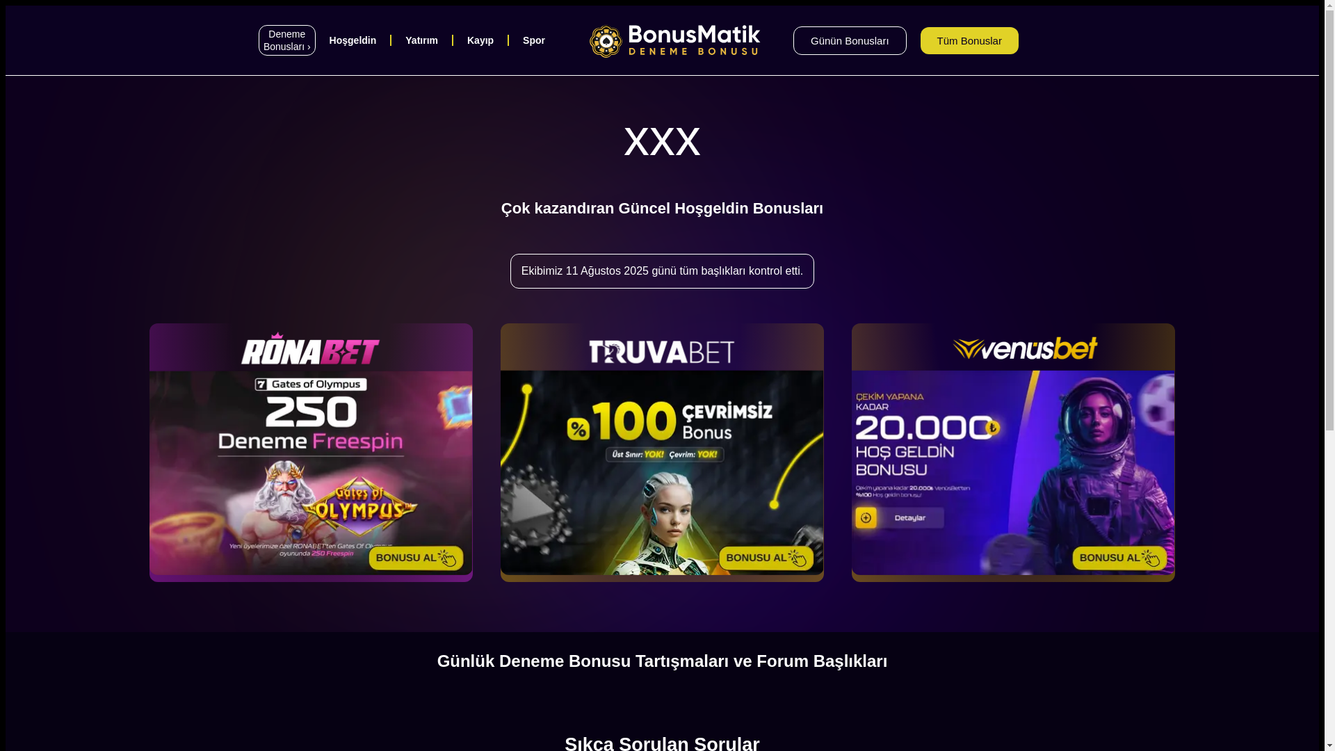 website screenshot of https://denemebonusuveren.to/