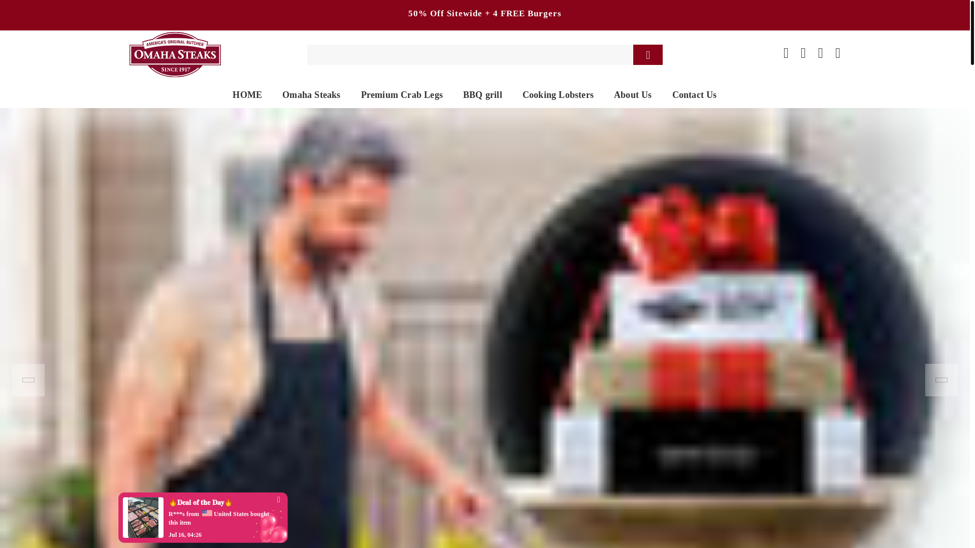 website screenshot of https://omahasteaknv.food/