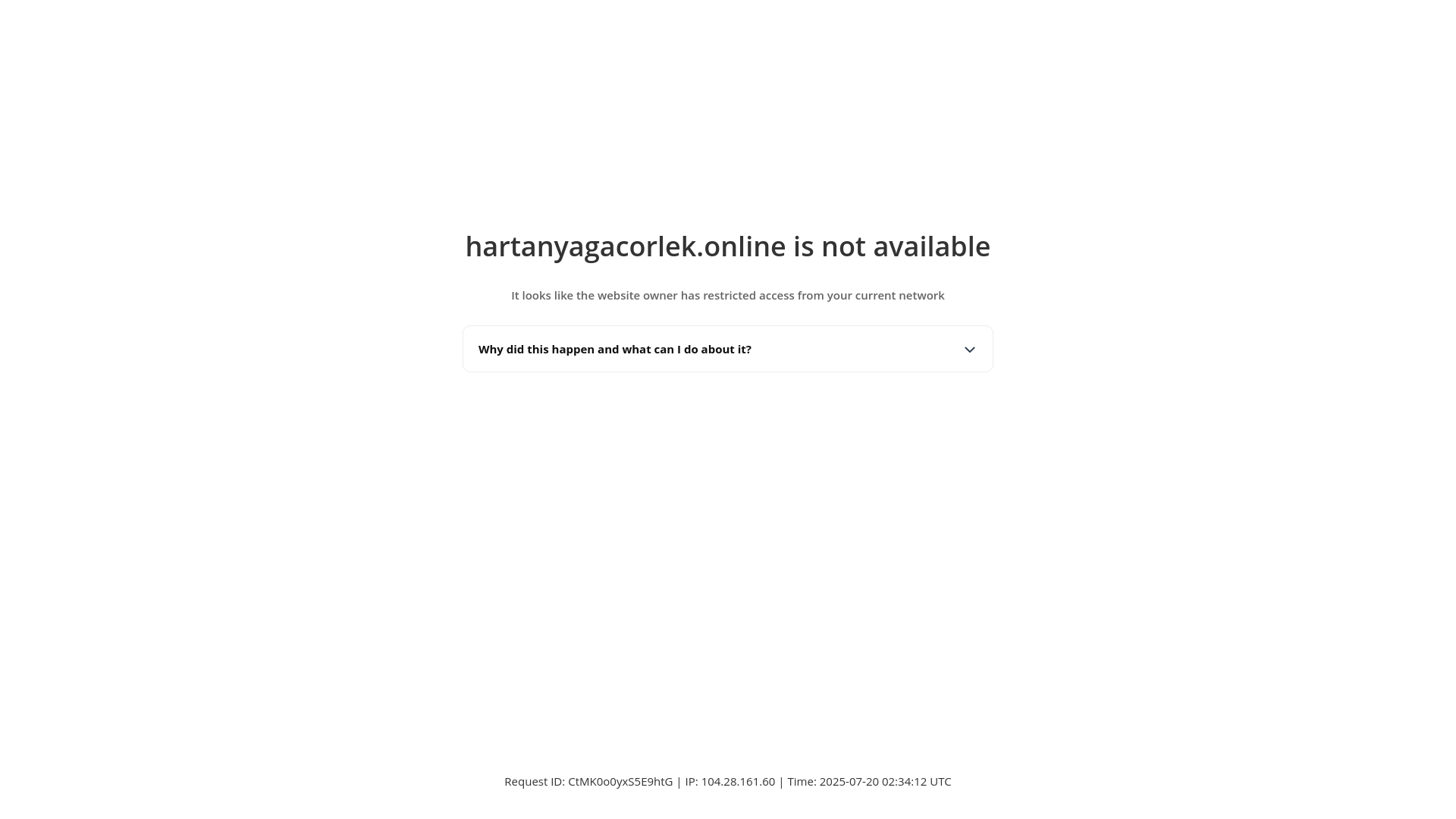 website screenshot of https://hartanyagacorlek.online/