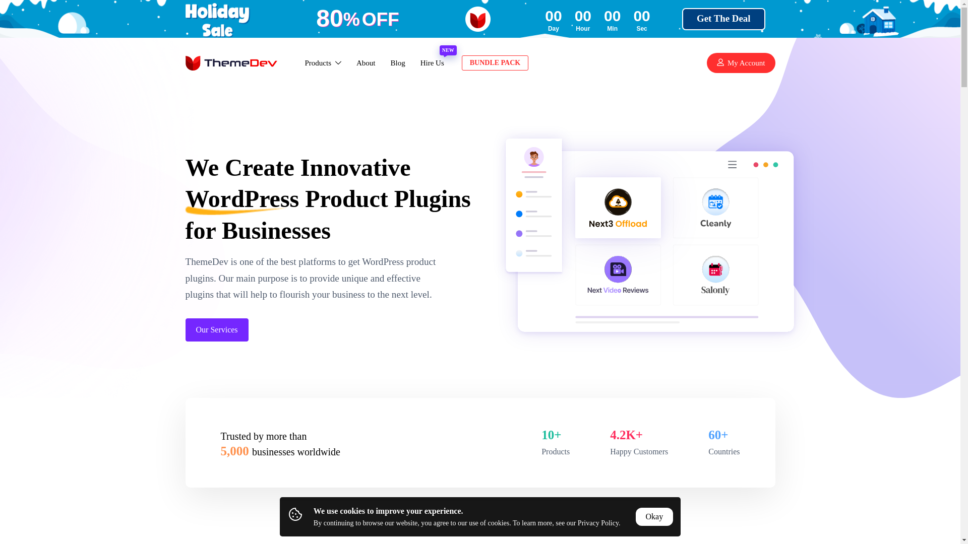 website screenshot of https://themedev.net/