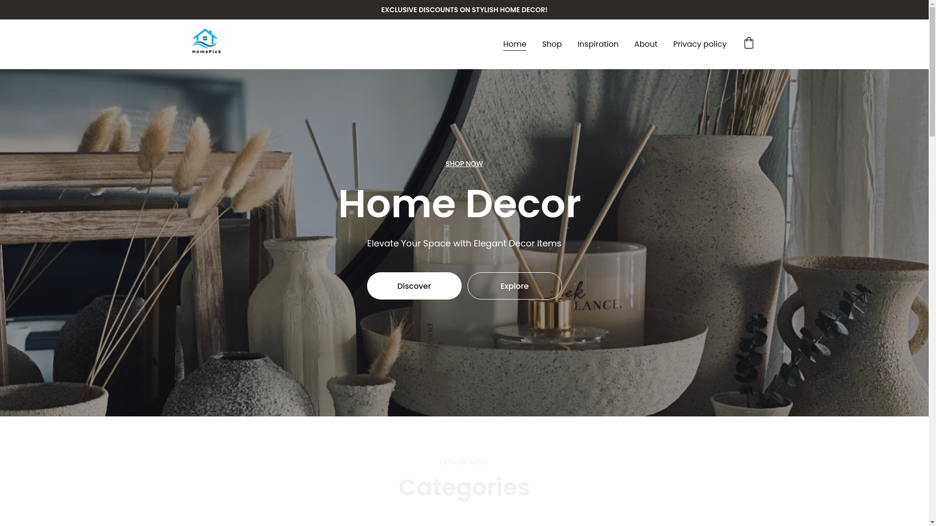 website screenshot of https://homepick.online/